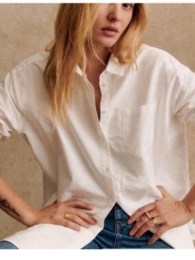 NWT Sezane Max Shirt White size 36,